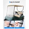 imageKEMIMOTO Foldable Golf Cart Windshield Compatible with EZGO TXT 19942013 Portable Lightweight PVC WindshieldBeige