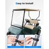 imageKEMIMOTO Foldable Golf Cart Windshield Compatible with EZGO TXT 19942013 Portable Lightweight PVC WindshieldBlack