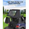 imageKEMIMOTO Foldable Rear Golf Cart Rain Cover for 2 Passenger Golf Bag Cover Compatible with Club Car Tempo