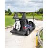 imageKEMIMOTO Foldable Rear Golf Cart Rain Cover for 2 Passenger Golf Bag Cover Compatible with Club Car Tempo