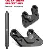 imageKEMIMOTO Foot Peg Extension Bracket Kits Compatible with SurRon Light Bee X and S X260 X160 Segway for Electric Dirt Bike Surron Foot Peg ExtendersBlack