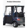imageKEMIMOTO Golf Cart Enclosure 2 Passenger Golf Cart Rain Covers for Club Car Tempo 3Sided Driving Dustproof Enclosure Accessories with Clear PVC Window ampamp Double Door Zipper