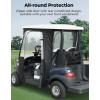 imageKEMIMOTO Golf Cart Enclosure 2 Passenger Golf Cart Rain Covers for Club Car Tempo 3Sided Driving Dustproof Enclosure Accessories with Clear PVC Window ampamp Double Door Zipper