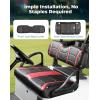 imageKEMIMOTO Golf Cart Front Seat Covers Compatible with EZGO RXV OEM Front Seats No Stapler Required Waterproof HeavyDuty PU Leather Easy Installation ampamp Enhanced ComfortBlackRed