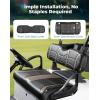 imageKEMIMOTO Golf Cart Front Seat Covers Compatible with EZGO RXV OEM Front Seats No Stapler Required Waterproof HeavyDuty PU Leather Easy Installation ampamp Enhanced ComfortBlackBrown