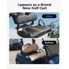 imageKEMIMOTO Golf Cart Front Seat Covers Compatible with EZGO RXV OEM Front Seats No Stapler Required Waterproof HeavyDuty PU Leather Easy Installation ampamp Enhanced ComfortBlackBrown