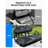 imageKEMIMOTO Golf Cart Front Seat Covers Compatible with EZGO TXT 19942013 OEM Ordinary Seat No Stapler Required Waterproof HeavyDuty PU Leather Easy Installation ampamp Enhanced ComfortBlackGray