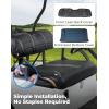 imageKEMIMOTO Golf Cart Front Seat Covers Compatible with EZGO TXT 19942013 OEM Ordinary Seat No Stapler Required Waterproof HeavyDuty PU Leather Easy Installation ampamp Enhanced ComfortBlackGray