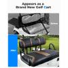 imageKEMIMOTO Golf Cart Front Seat Covers Compatible with EZGO TXT 19942013 OEM Ordinary Seat No Stapler Required Waterproof HeavyDuty PU Leather Easy Installation ampamp Enhanced ComfortBlackBrown