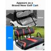 imageKEMIMOTO Golf Cart Front Seat Covers Compatible with EZGO TXT 19942013 OEM Ordinary Seat No Stapler Required Waterproof HeavyDuty PU Leather Easy Installation ampamp Enhanced ComfortBlackRed