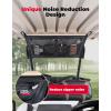 imageKEMIMOTO Golf Cart Overhead Storage Bag Compatible with 222 Passengers OEM 54quot Short Top EZGO RXV No Drilling 1680D Waterproof Ceiling Bag Black