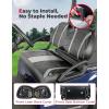 imageKEMIMOTO Golf Cart Seat Covers Compatible with Club Car Precedent Tempo Onward OEM Front Seats No Staples NeededGray