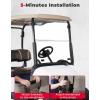 imageKEMIMOTO Golf Cart Windshield Compatible with EZGO RXV 2008Up Foldable Replacement Windshield with AntiUV and Impact Resistant Acrylic TintedClear