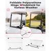imageKEMIMOTO Golf Cart Windshield Compatible with EZGO RXV 2008Up Foldable Replacement Windshield with AntiUV and Impact Resistant Acrylic TintedClear