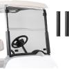 imageKEMIMOTO Golf Cart Windshield Compatible with EZGO RXV 2008Up Foldable Replacement Windshield with AntiUV and Impact Resistant Acrylic TintedTinted