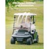 imageKEMIMOTO Golf Cart Windshield with Storage Basket Compatible with Club Car Precedent GasElectric 2004Up Foldable Replacement Front Windshield AntiUV and Impact Resistant Patented DesignTinted