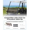 imageKEMIMOTO Golf Cart Windshield with Storage Basket Compatible with Club Car Precedent GasElectric 2004Up Foldable Replacement Front Windshield AntiUV and Impact Resistant Patented DesignTinted