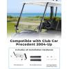 imageKEMIMOTO Golf Cart Windshield with Storage Basket Compatible with Club Car Precedent GasElectric 2004Up Foldable Replacement Front Windshield AntiUV and Impact Resistant Patented DesignClear