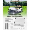 imageKEMIMOTO Golf Cart Windshield with Storage Basket Compatible with EZGO TXT 19952013 Foldable Replacement Windshield AntiUV and Impact Resistant Acrylic Clear Patented DesignClear