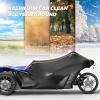 imageKEMIMOTO Half Cover Cockpit Cover Compatible with Polaris Slingshot Fits Windshield Waterproof and Windproof AllWeather Protection with Reflective Strips for Slingshot AccessoriesMedium