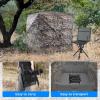 imageKEMIMOTO Hunting Blind Chair 360 Degree Silent Swivel 300 Lbs Height Adjustable Quick Folding Portable Comfortable Hunting Deer Fishing Ground ChairBlack