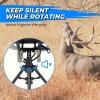 imageKEMIMOTO Hunting Blind Chair 360 Degree Silent Swivel 300 Lbs Height Adjustable Quick Folding Portable Comfortable Hunting Deer Fishing Ground ChairBlack