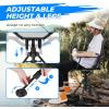 imageKEMIMOTO Hunting Blind Chair 360 Degree Silent Swivel 300 Lbs Height Adjustable Quick Folding Portable Comfortable Hunting Deer Fishing Ground ChairBlack