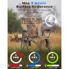 imageKEMIMOTO Hunting Blind Chair 360 Degree Silent Swivel 300 Lbs Height Adjustable Quick Folding Portable Comfortable Hunting Deer Fishing Ground ChairCamo  Heated Edition