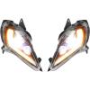 imageKEMIMOTO LED Headlights With Low Beam Daytime Light Turn Signal Compatible With Raptor 350 450 700 YFZ 450 450R 450X Wolverine 350  Replacement for TG843100300 5TG841100300 2PCS