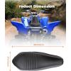 imageKEMIMOTO Leather Seat Cover for ATV Compatible with 20062023 Raptor 700 700r AntiResistant ATV Seat Cover AntiSlip Replacement for OEM Number 1PEF47312100 1PEF47312200 Leather