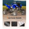 imageKEMIMOTO Leather Seat Cover for ATV Compatible with 20062023 Raptor 700 700r AntiResistant ATV Seat Cover AntiSlip Replacement for OEM Number 1PEF47312100 1PEF47312200 Leather