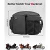 imageKEMIMOTO Motorcycle Backrest Bag Rider Backrest Organizer Driver Back Rest Organizer Kit Compatible With Touring Softail CVO Road Glide Limited Tri Glide Rider Back Rest Seat Pocket