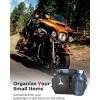 imageKEMIMOTO Motorcycle Backrest Bag Rider Backrest Organizer Driver Back Rest Organizer Kit Compatible With Touring Softail CVO Road Glide Limited Tri Glide Rider Back Rest Seat Pocket