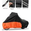 imageKEMIMOTO Motorcycle Cover Compatible with Cruiser Models Softail Dyna Iron 883 Fat Boy 114 FortyEight Low Rider Cover Standard Heritage Classic Waterproof Outdoor Snow Rain Protectionorange