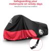 imageKEMIMOTO Motorcycle Cover Compatible with Cruiser Models Softail Dyna Iron 883 Fat Boy 114 FortyEight Low Rider Cover Standard Heritage Classic Waterproof Outdoor Snow Rain ProtectionRed