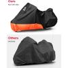 imageKEMIMOTO Motorcycle Cover Compatible with Touring Models Road King Street Glide Road Glide Cover Waterproof Impermeable Outdoor All Weather Protect from Dust Sunlight Rain BlackampampRedorange