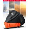 imageKEMIMOTO Motorcycle Cover Compatible with Touring Models Road King Street Glide Road Glide Cover Waterproof Impermeable Outdoor All Weather Protect from Dust Sunlight Rain BlackampampRedorange
