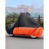 imageKEMIMOTO Motorcycle Cover Compatible with Touring Models Road King Street Glide Road Glide Cover Waterproof Impermeable Outdoor All Weather Protect from Dust Sunlight Rain BlackampampRedorange