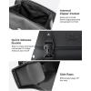 imageKEMIMOTO Motorcycle Fork Tool Bag Universal PU Leather Roll Bag for Front Fork Handlebar Sissy Bar Storage Pouch Dyna Softail Sportster ScooterBlack