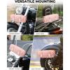 imageKEMIMOTO Motorcycle Fork Tool Bag Universal PU Leather Roll Bag for Front Fork Handlebar Sissy Bar Storage Pouch Dyna Softail Sportster ScooterPink