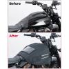 imageKEMIMOTO Motorcycle Fuel Tank Bag Cover Dustproof Fuel Gas Pad Cover Protector with Strong Retention Compatible with Touring Softail