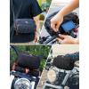 imageKEMIMOTO Motorcycle Handlebar Bag Black Sissy Bar Bicycle Tool Bag Front Storage Accessory Bag for Cruiser Softail Dyna Sportsters 19L