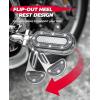 imageKEMIMOTO Motorcycle Highway Pegs with Flipout Heel Rests for 125quot Engine Guard Adjustable Foot Pegs for Road Street Glide Sportster Road King Electra Glide with 114quot Highway Bar BlackChrome