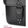 imageKEMIMOTO Motorcycle Saddlebags Throw Over Saddle bags with lock Small Size Panniers 14L Side Bags for Sportster Softail Rebel Dyna Road King Synthetic Leather Universal BlackWith Lock