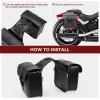 imageKEMIMOTO Motorcycle Saddlebags Throw Over Saddle bags with lock Small Size Panniers 14L Side Bags for Sportster Softail Rebel Dyna Road King Synthetic Leather Universal BlackWithout Lock