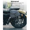 imageKEMIMOTO Motorcycle Saddlebags with Buckles 16L Waterproof Throw Over Saddlebags PU Leather Saddlebags for Sportster Softail Dyna Vstar Shadow Universal Motorcycle Accessories Black