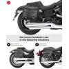 imageKEMIMOTO Motorcycle SaddlebagsUpgraded Bottom Antiscalding Motorcycle Luggage Bag 30L Large Capacity PU Leather Side Bags Compatible with Sportster Softail Dyna Vstar Shadow