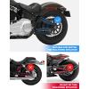 imageKEMIMOTO Motorcycle Swingarm Bag 10L Left Side Bags Swing Arm Bags with Synthetic Leather Compatible with Softail Sportster S Models Dyna Low Rider Fat Bob