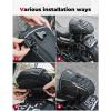 imageKEMIMOTO Motorcycle Tail Bag Waterproof Motorcycle Seat Bag Tool Carry Bag Storage Saddle Bag Sports Motorbike Rear Rack Bag with shoulder strap and Waterproof Cover 10LSilver