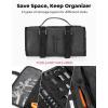 imageKEMIMOTO Motorcycle Tool Roll Bag Wrench Roll Up Tool Kit Organizer Pouch Wrap Faux Leather Portable Gifts for MenLeather